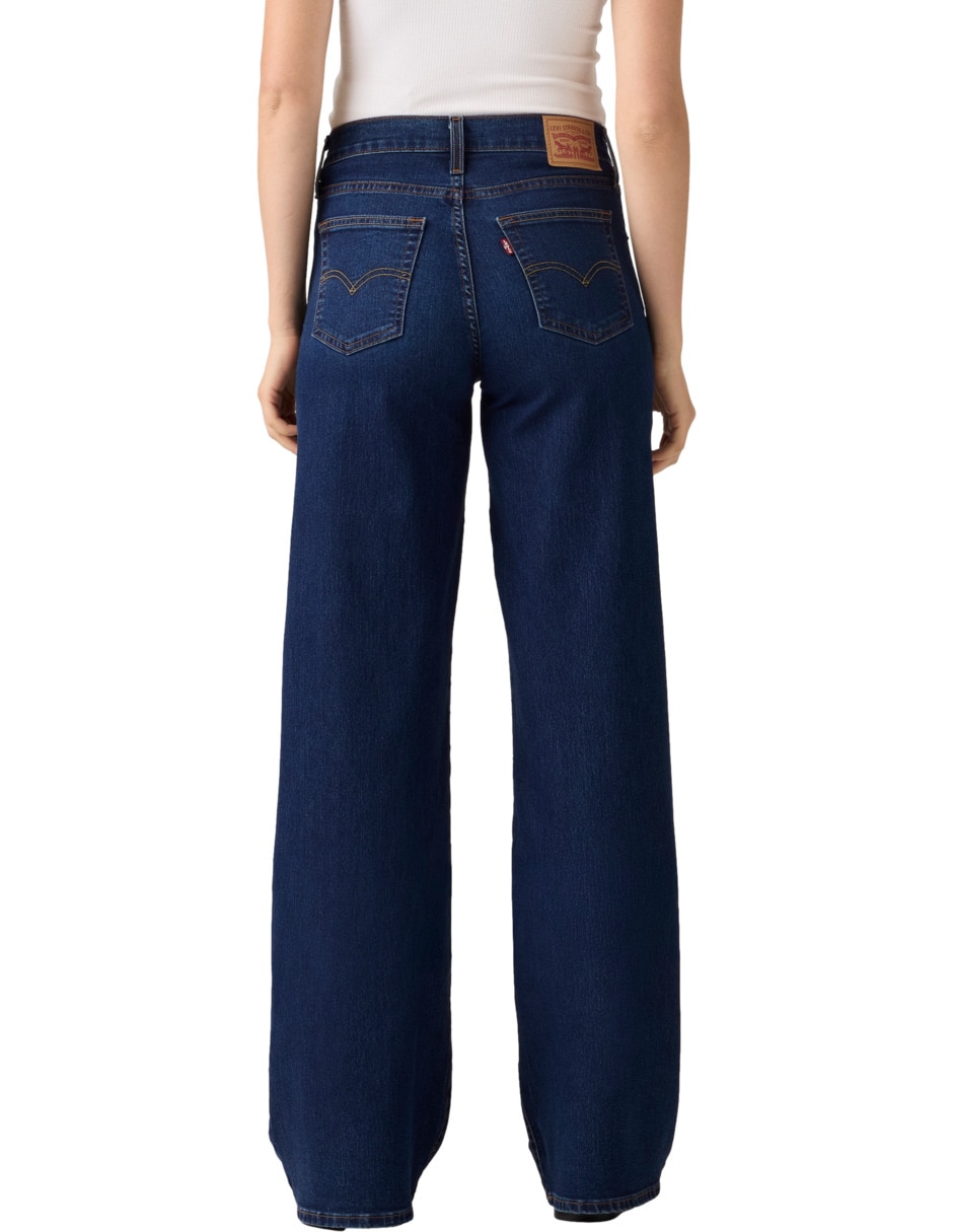 Jeans regular wide leg 728 corte media cintura para mujer 3