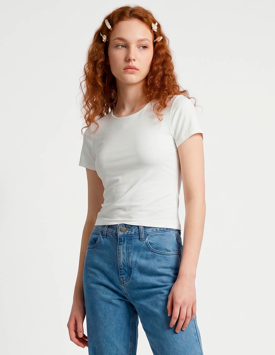Top cuello redondo Top cuello redondo