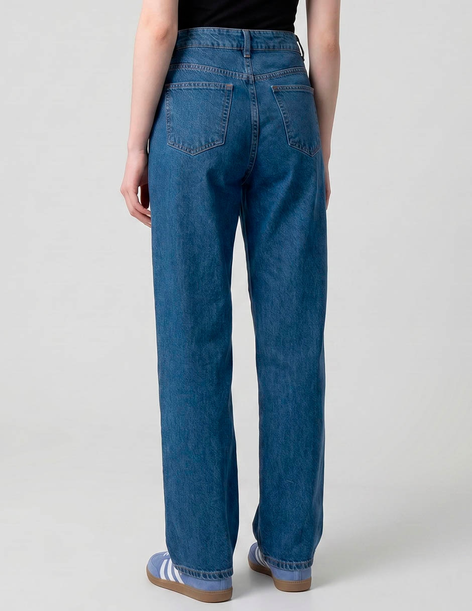 Jeans straight cintura alta para mujer 2