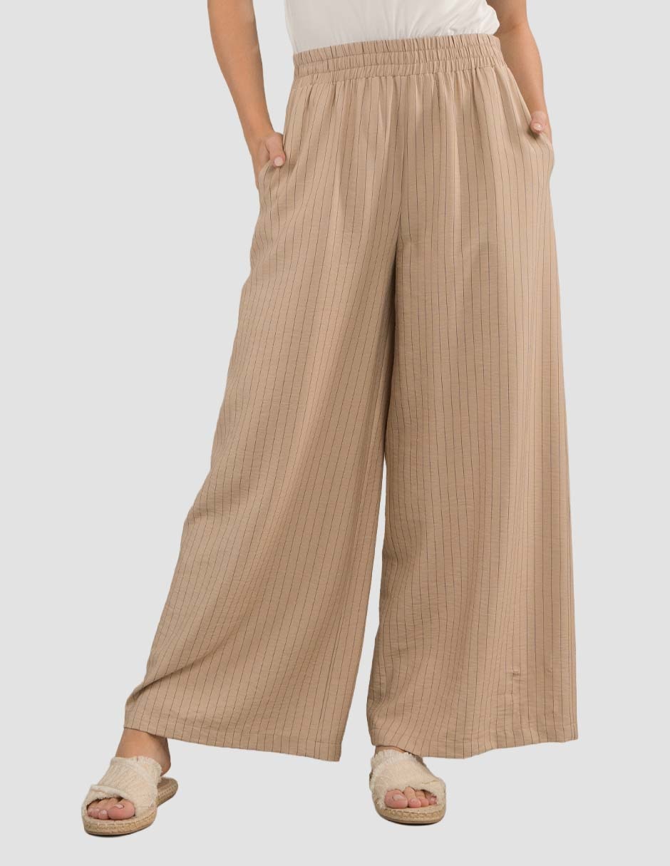 Pantalón regular amplio para mujer