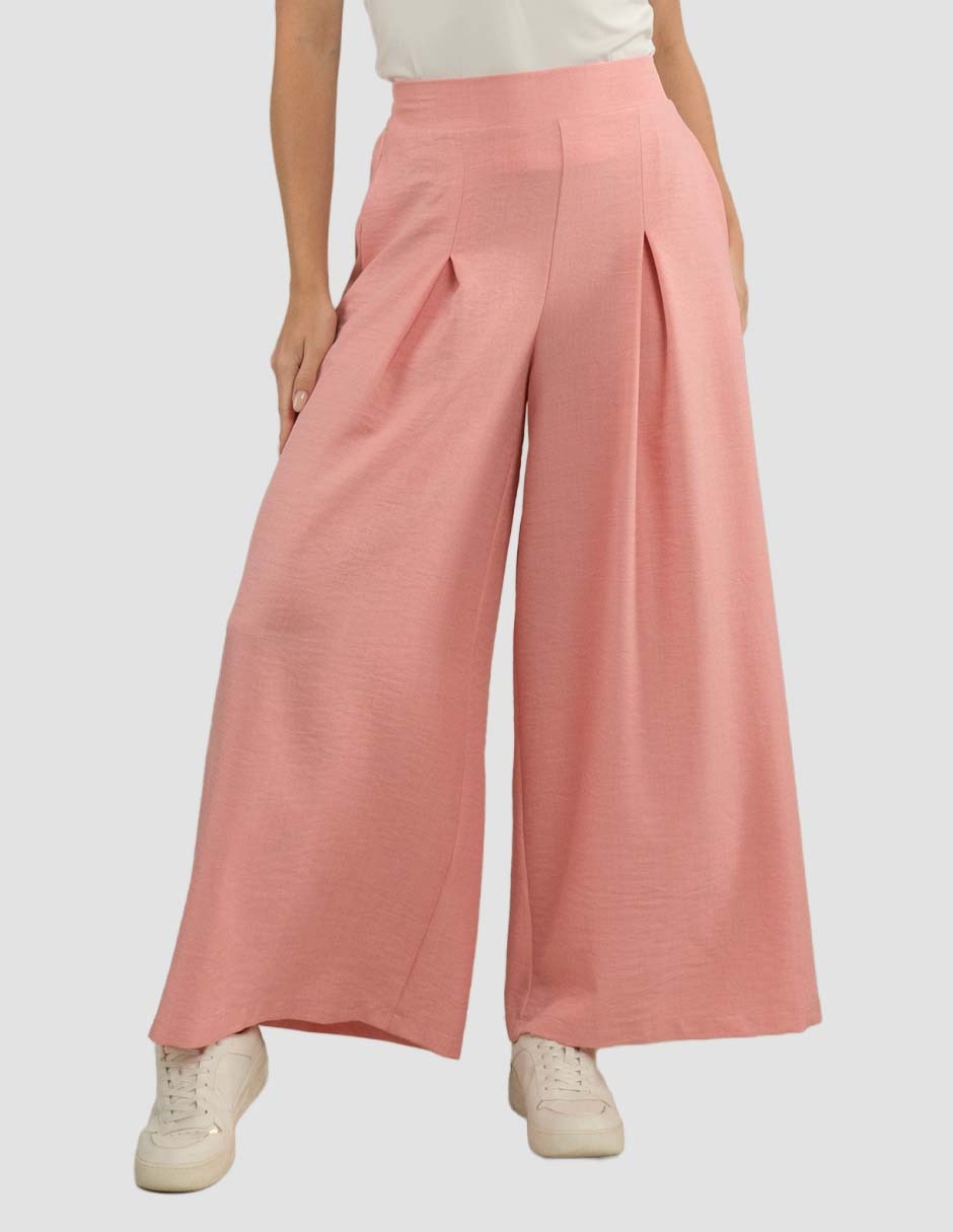 Pantalón regular amplio para mujer
