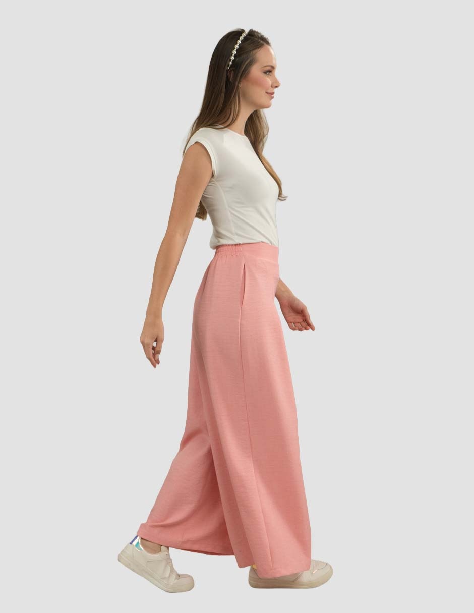 Pantalón regular amplio para mujer 4