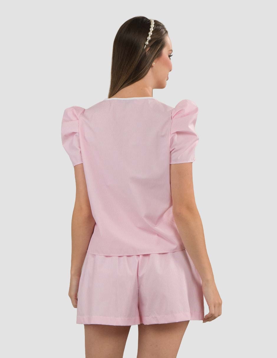Blusa julio manga corta para mujer 2