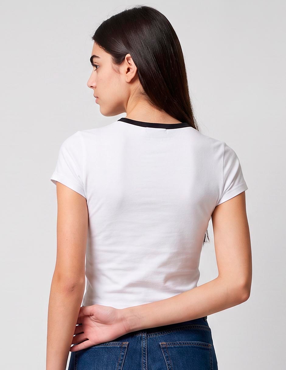 Playera manga corta cuello redondo para mujer 2