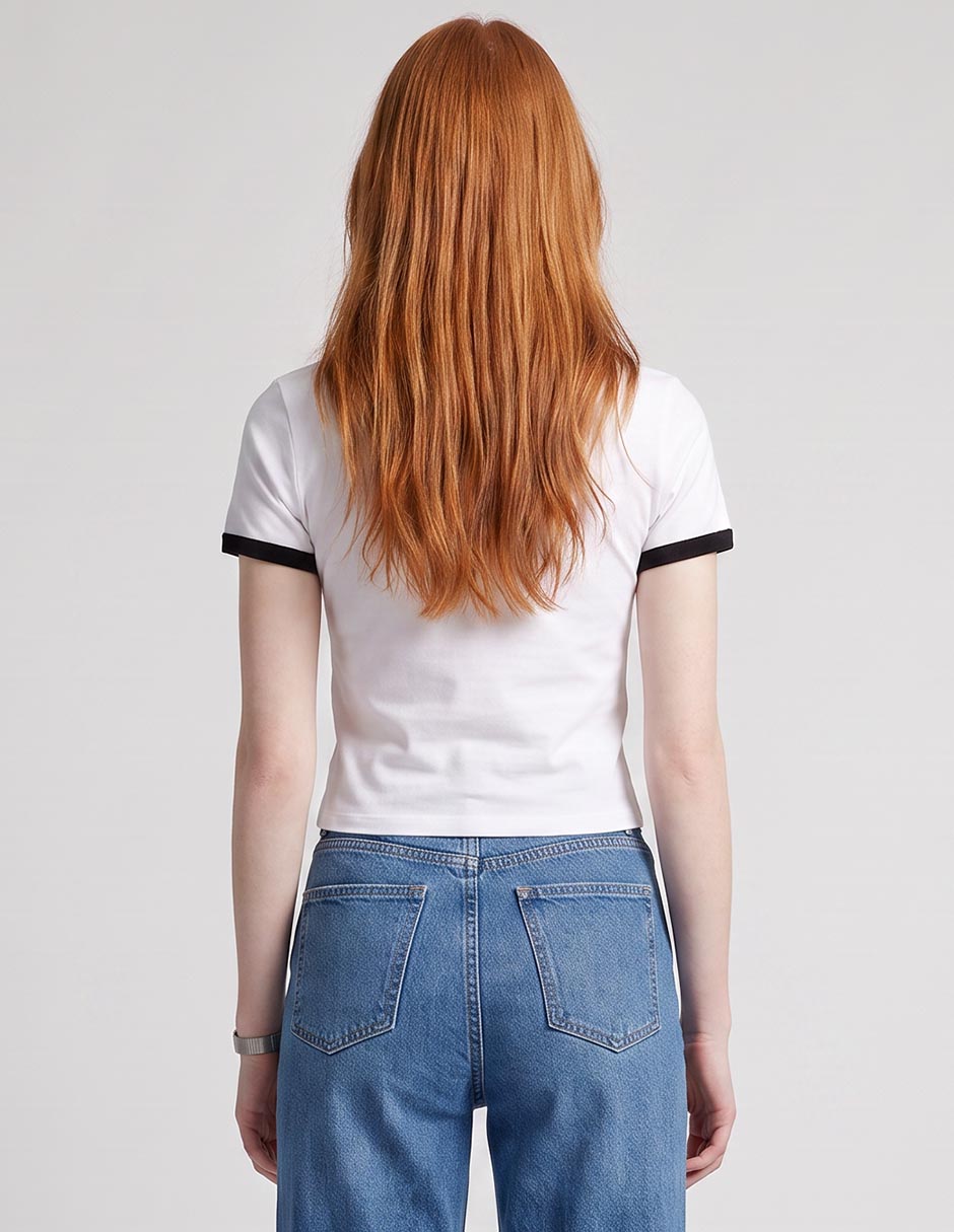 Playera manga corta cuello redondo para mujer 2