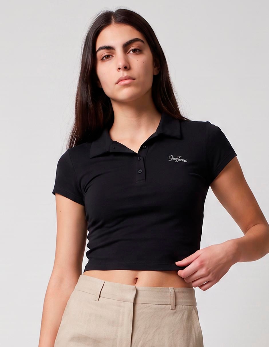 Playera tipo polo para mujer