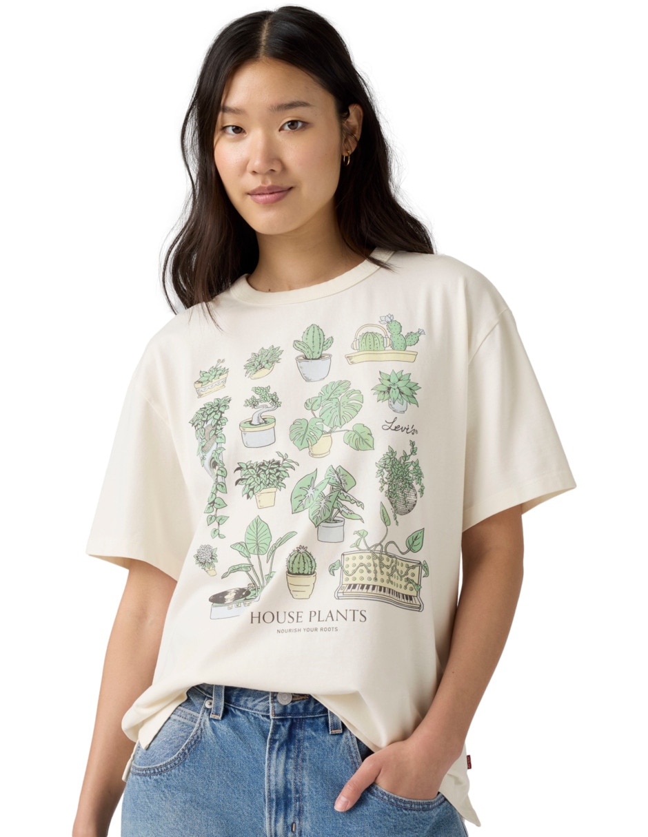 Playera manga corta cuello redondo para mujer 3
