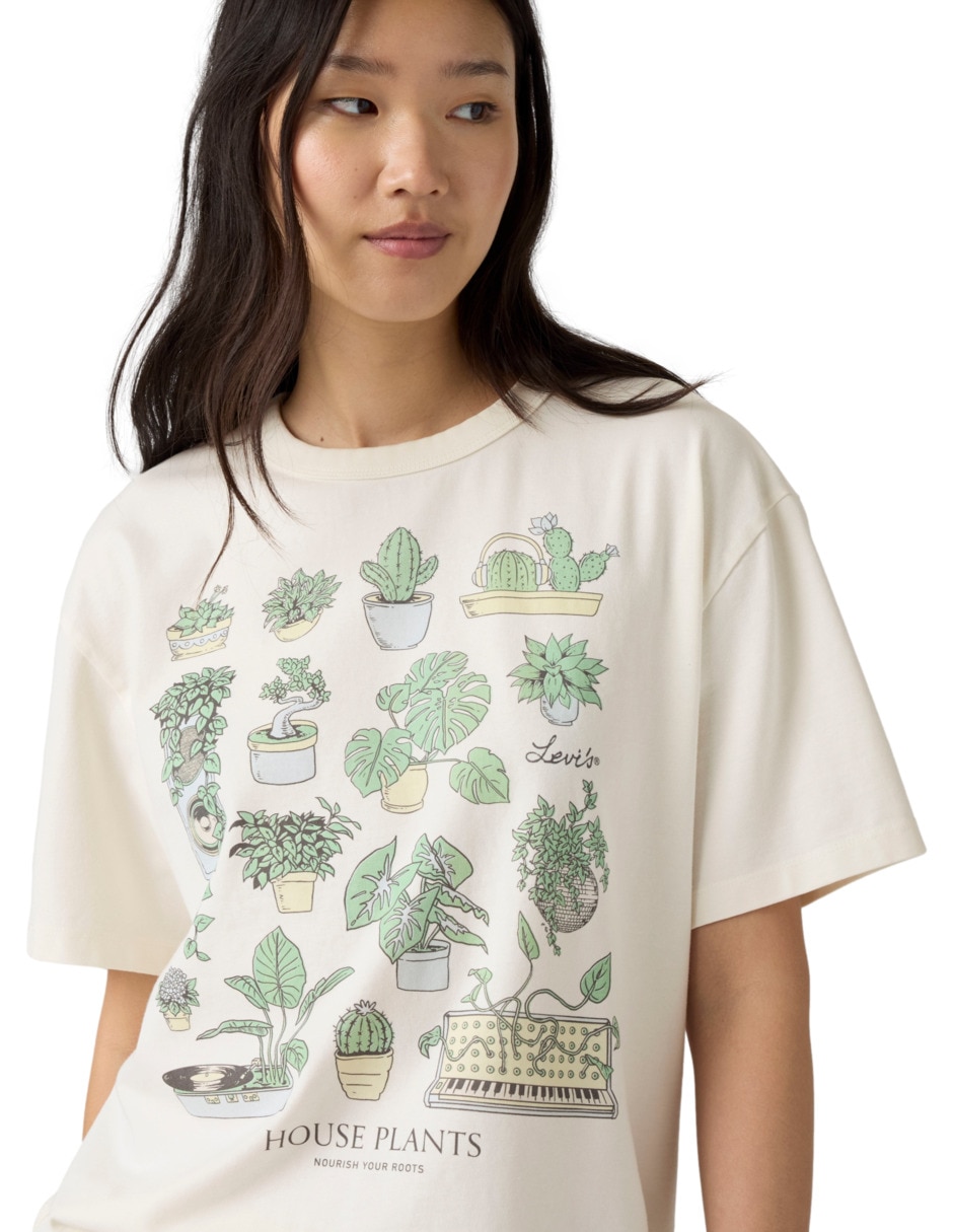 Playera manga corta cuello redondo para mujer 4
