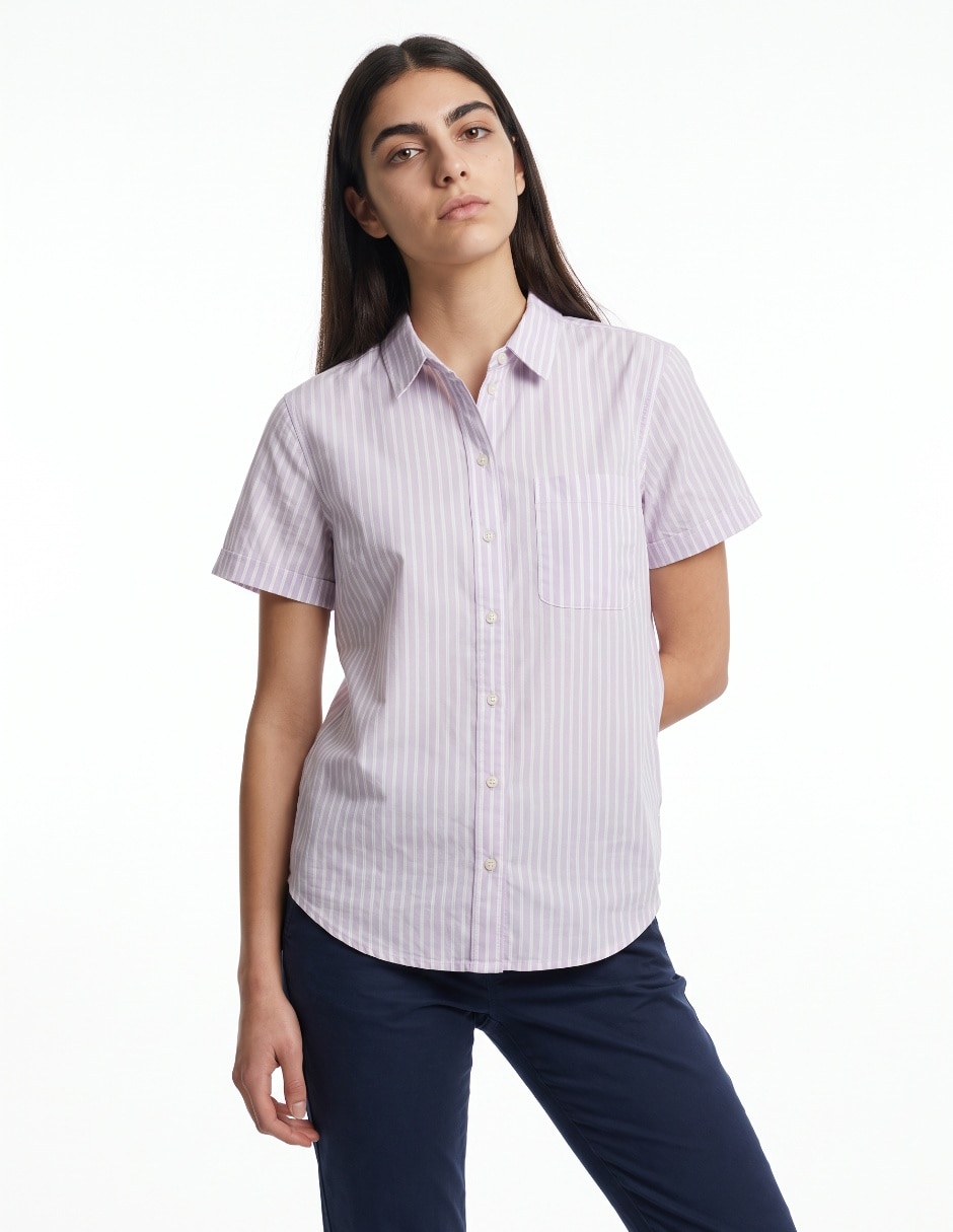 Blusa camisera manga corta para mujer Blusa camisera manga corta para mujer