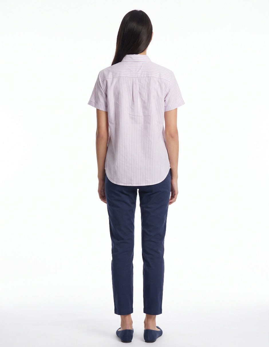 Blusa camisera manga corta para mujer 2