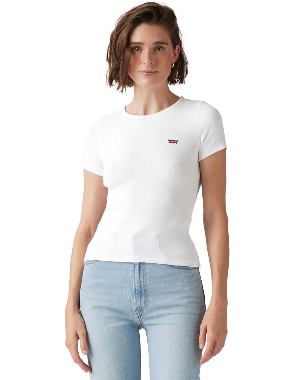 Playera manga corta cuello redondo para mujer Playera manga corta cuello redondo para mujer