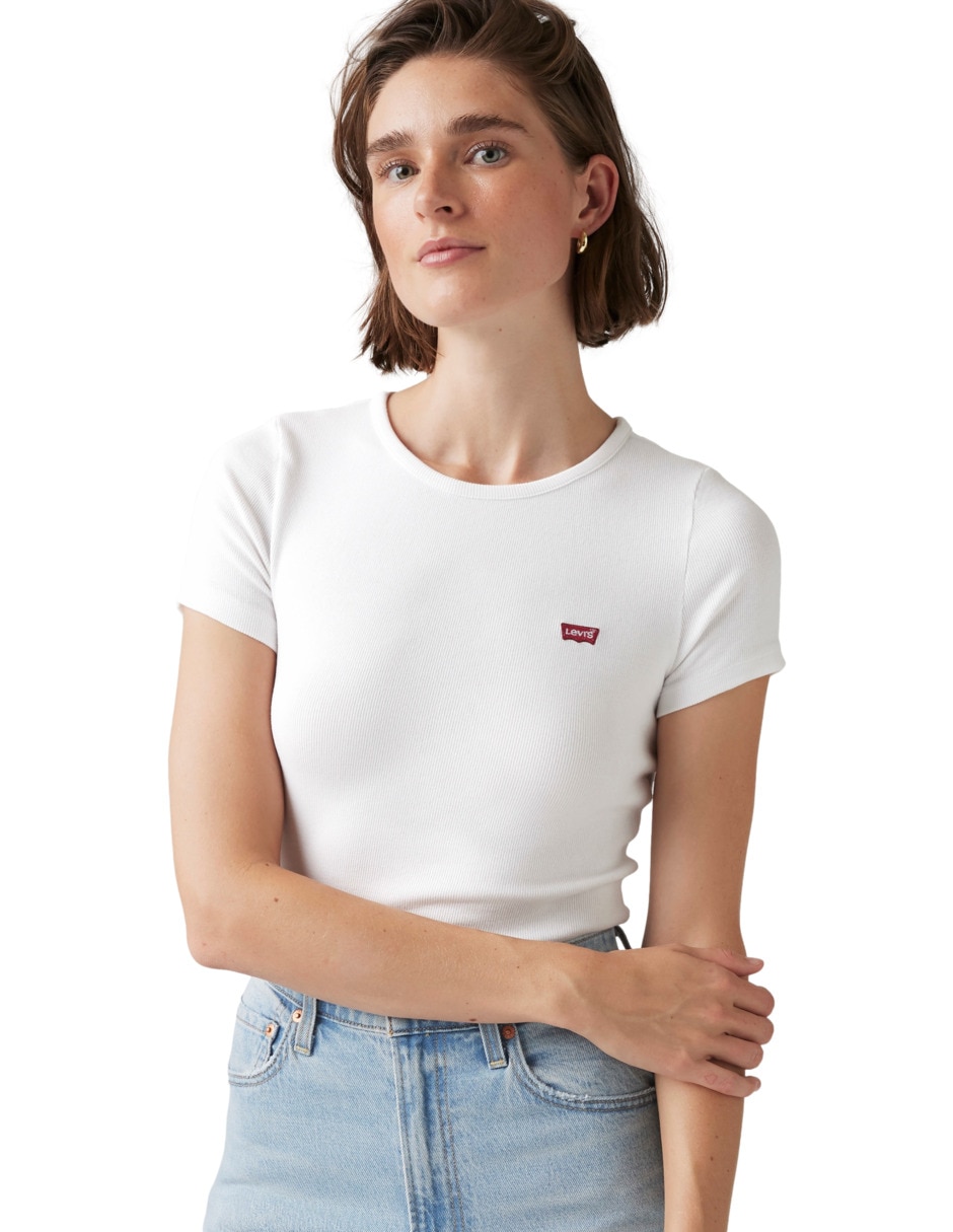Playera manga corta cuello redondo para mujer 3