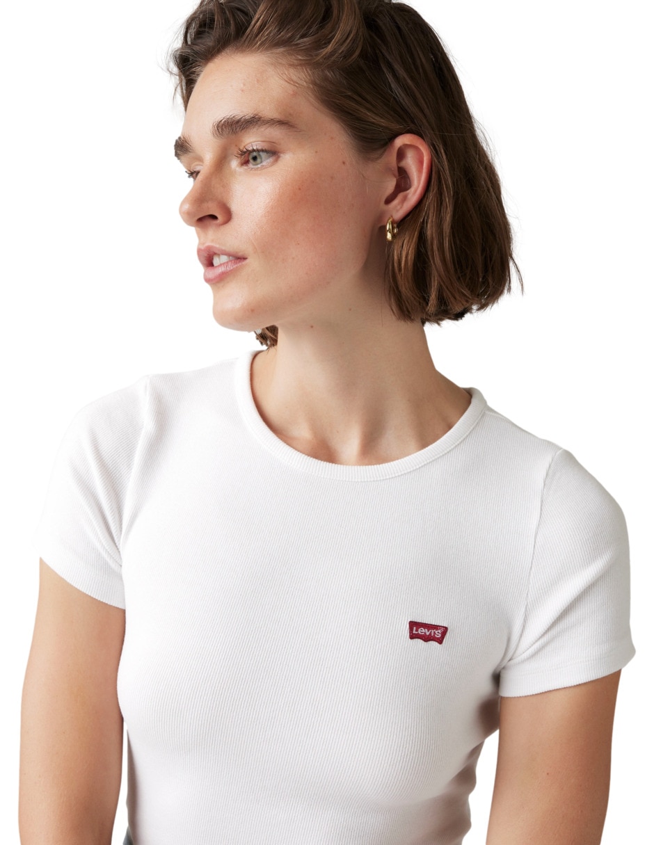 Playera manga corta cuello redondo para mujer 4
