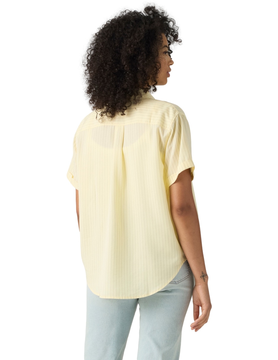 Blusa camisera manga corta para mujer 2