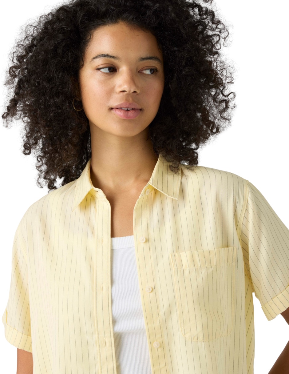 Blusa camisera manga corta para mujer 4