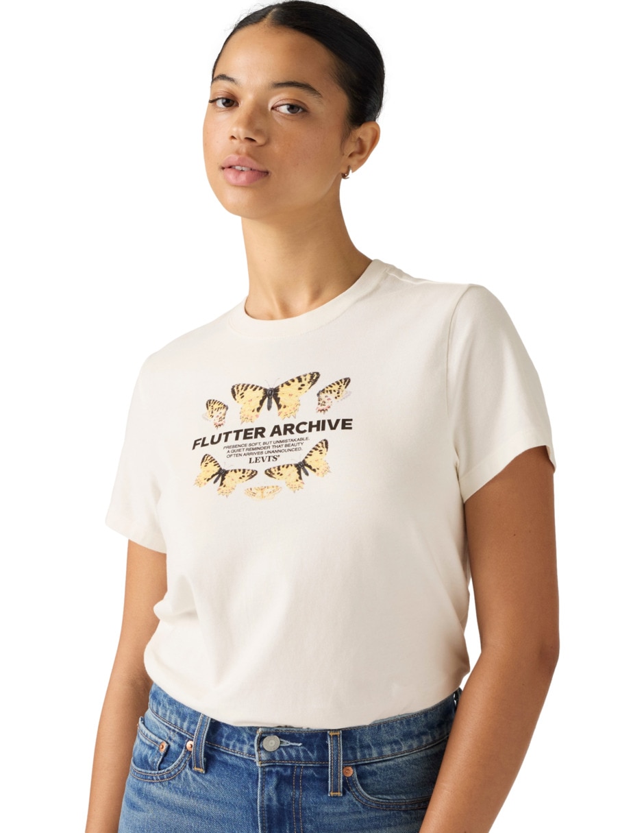 Playera manga corta cuello redondo mujer 3