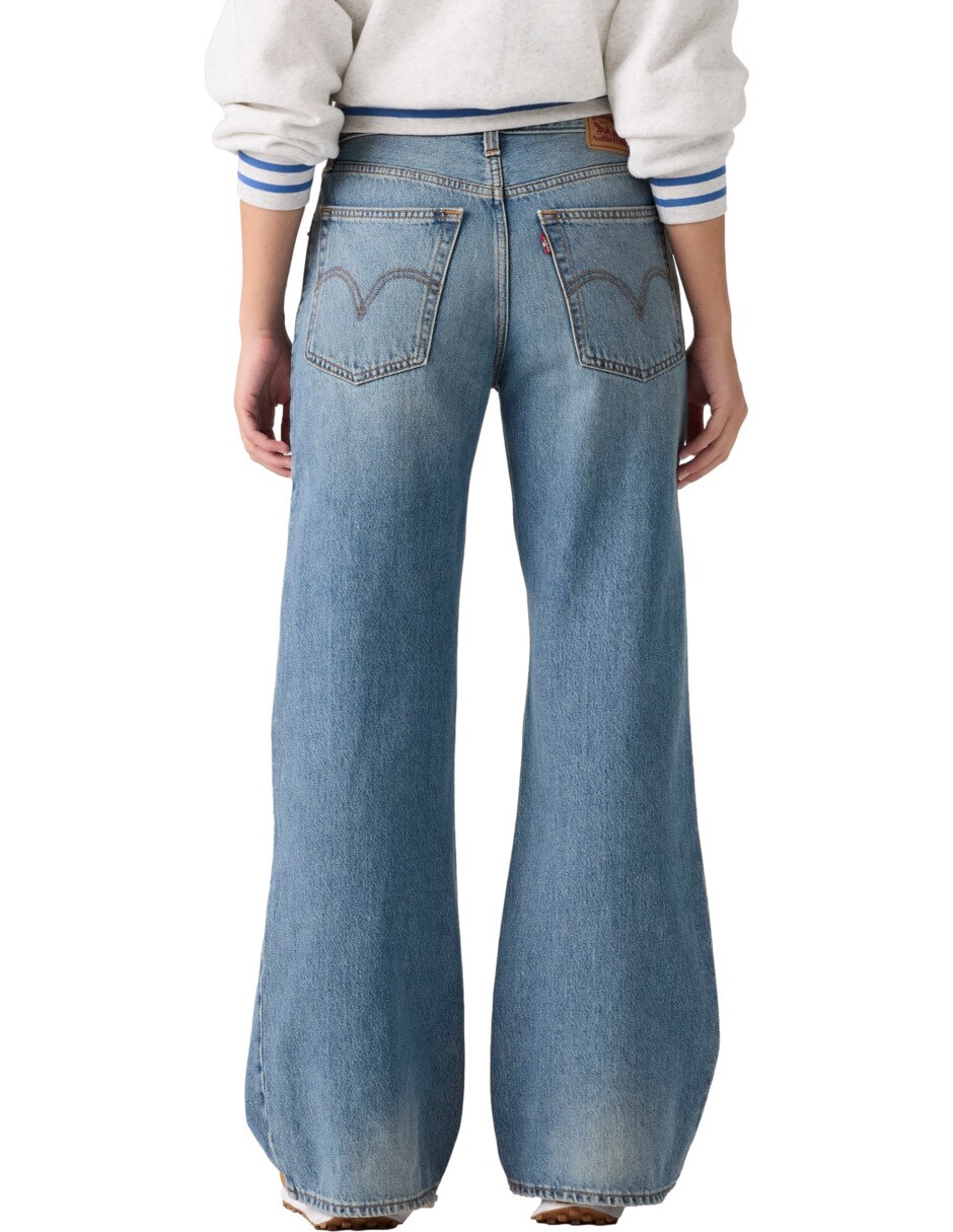 Jeans regular boot corte media cintura para mujer 3