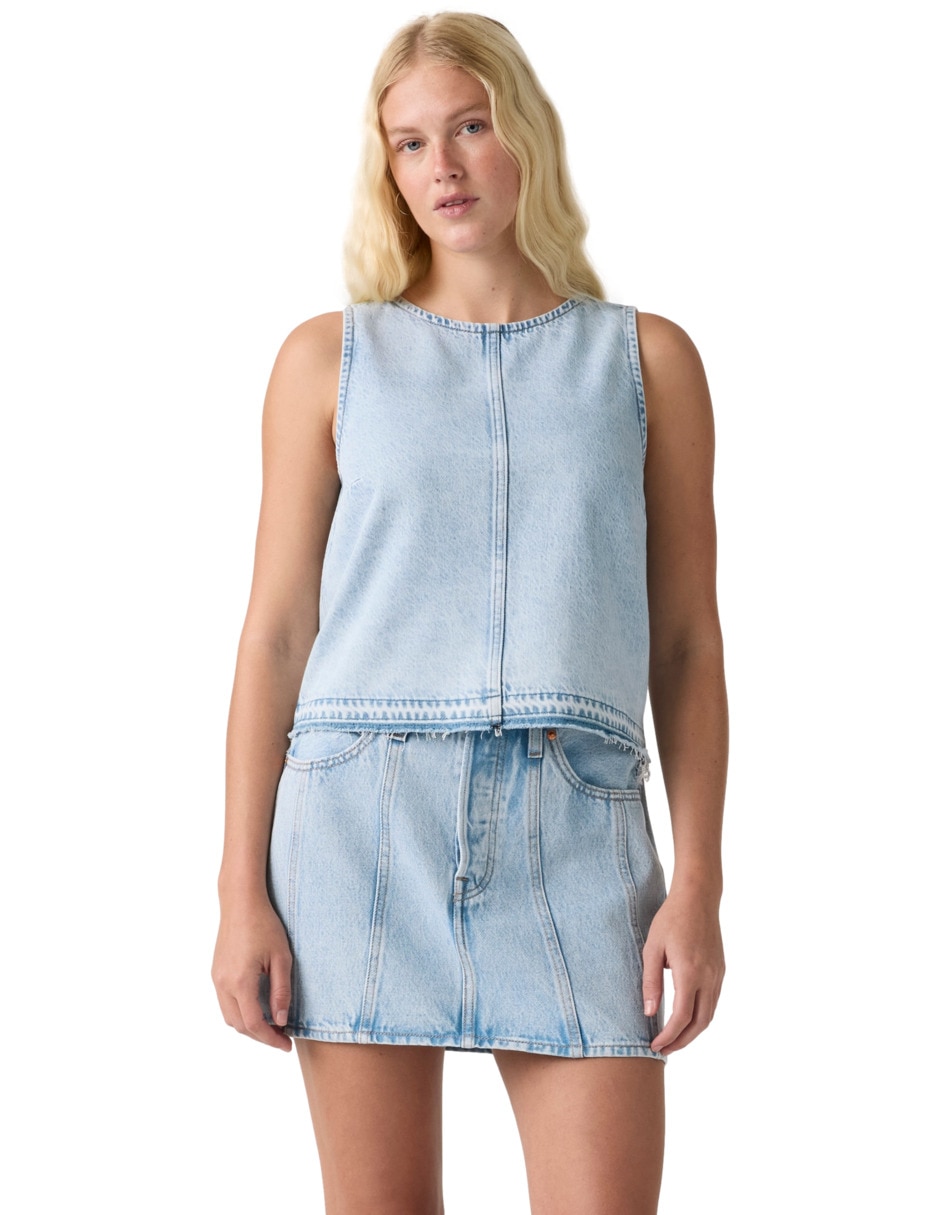 Blusa sin manga para mujer