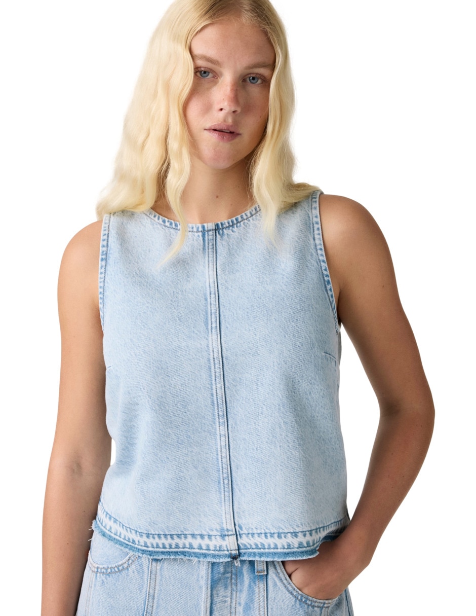Blusa sin manga para mujer 4