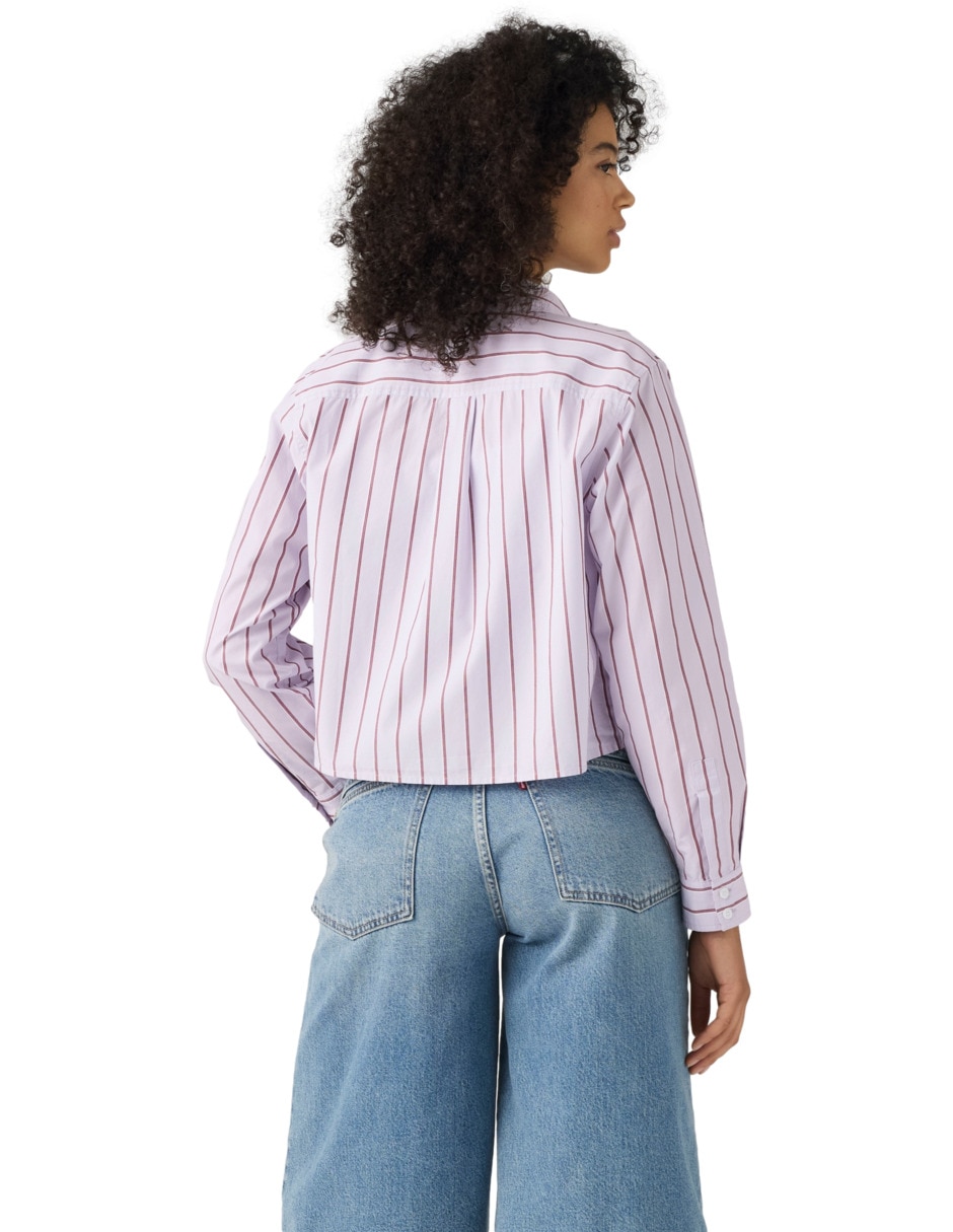 Blusa camisera manga larga para mujer 4