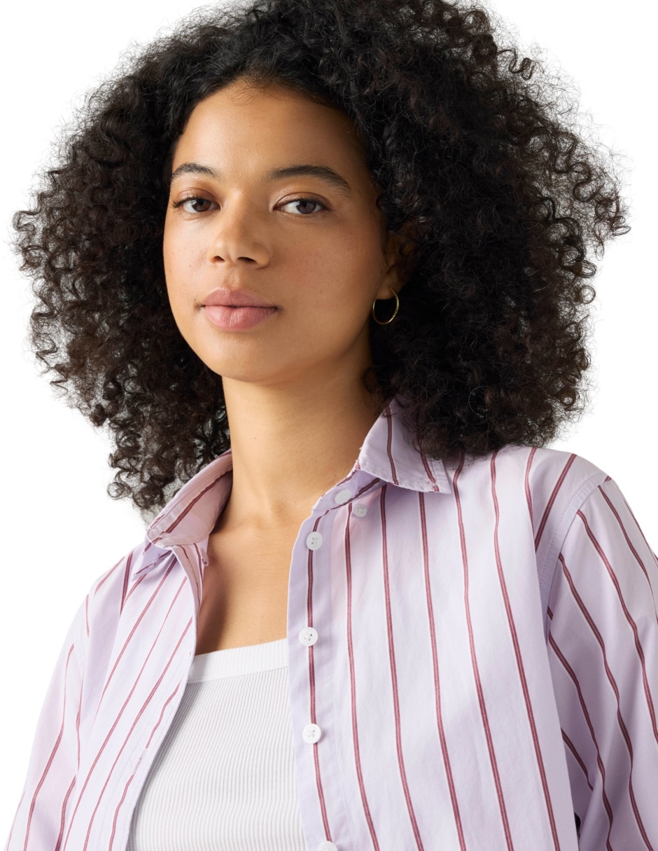 Blusa camisera manga larga para mujer 2