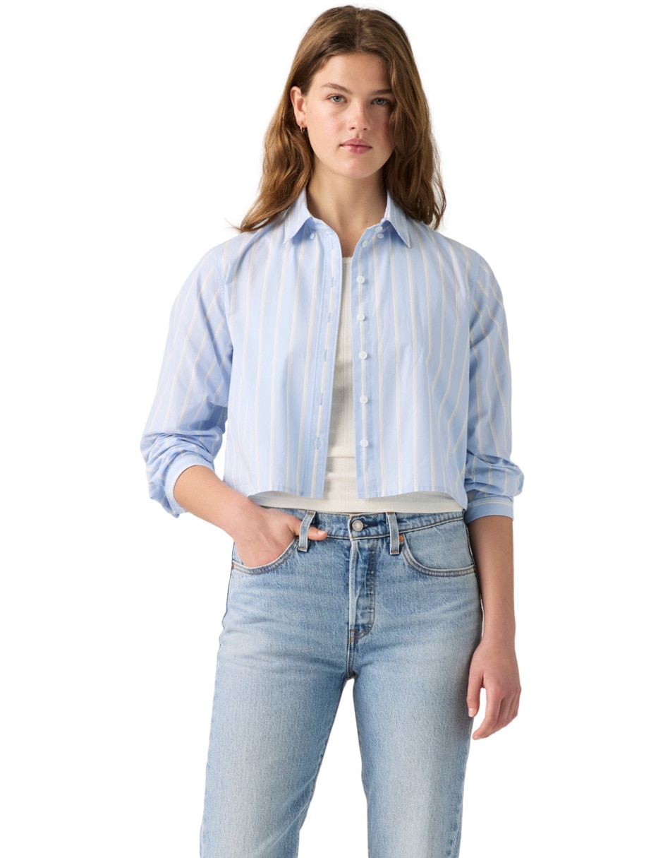 Blusa camisera manga larga para mujer Blusa camisera manga larga para mujer