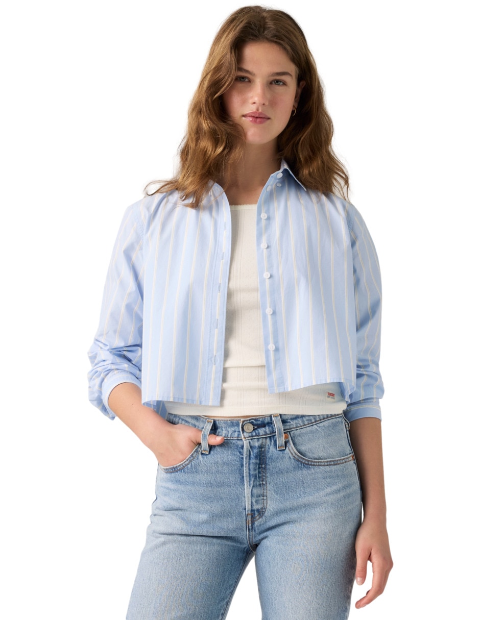 Blusa camisera manga larga para mujer 3