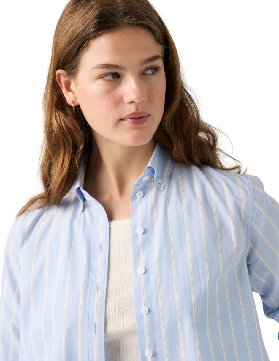 Blusa camisera manga larga para mujer 2