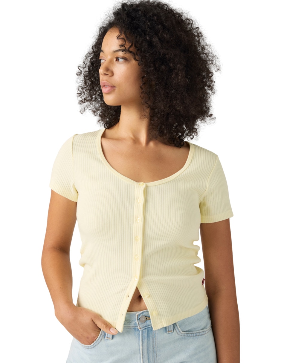 Playera manga corta cuello redondo mujer 3