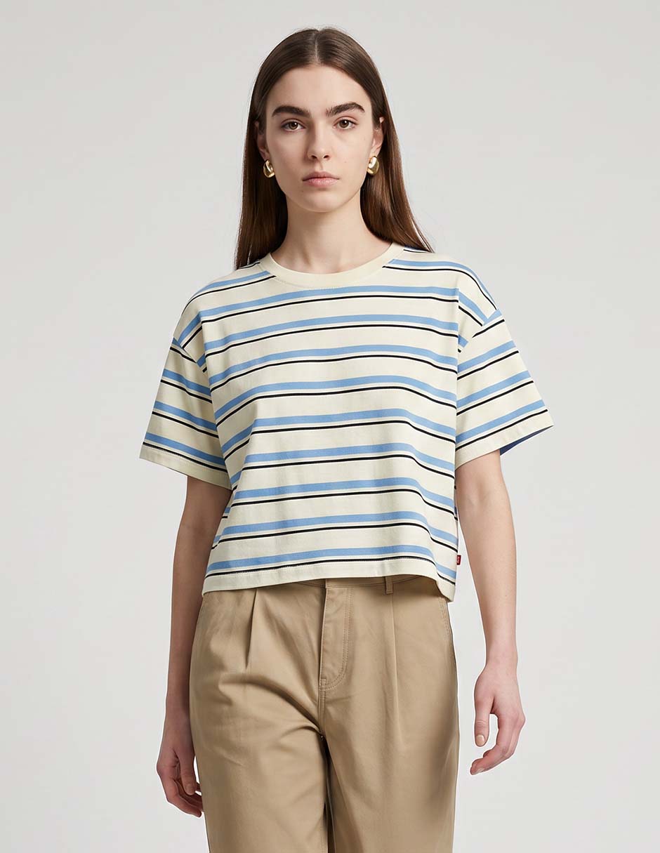 Playera manga corta cuello redondo para mujer Playera manga corta cuello redondo para mujer
