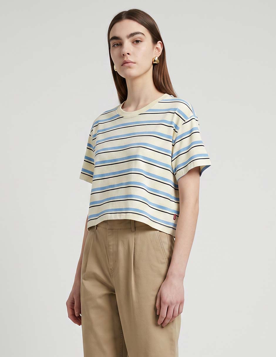 Playera manga corta cuello redondo para mujer 3