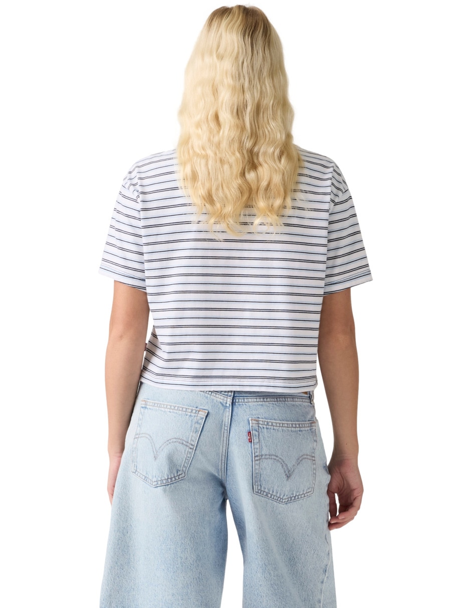 Playera manga corta cuello redondo para mujer 2