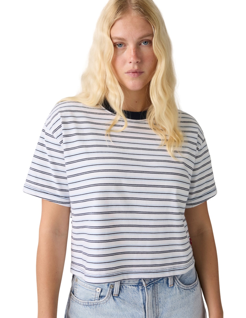 Playera manga corta cuello redondo para mujer 4