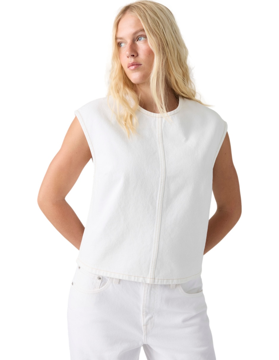Blusa manga corta para mujer 4