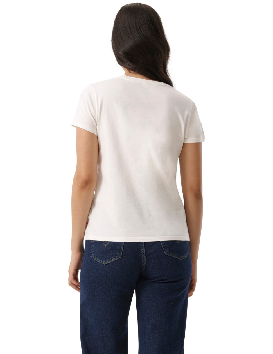 Playera manga corta cuello redondo para mujer 3