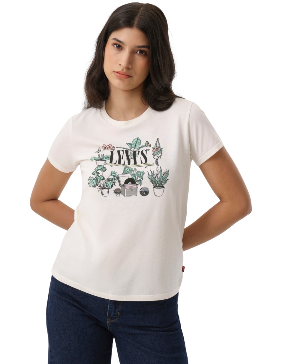 Playera manga corta cuello redondo para mujer 6