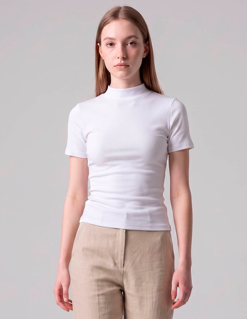 Blusa manga corta para mujer