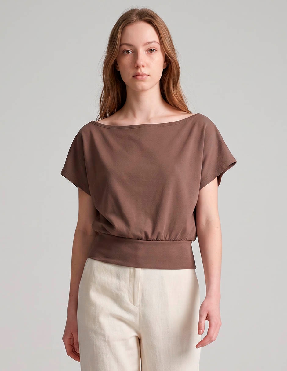 Blusa manga corta para mujer