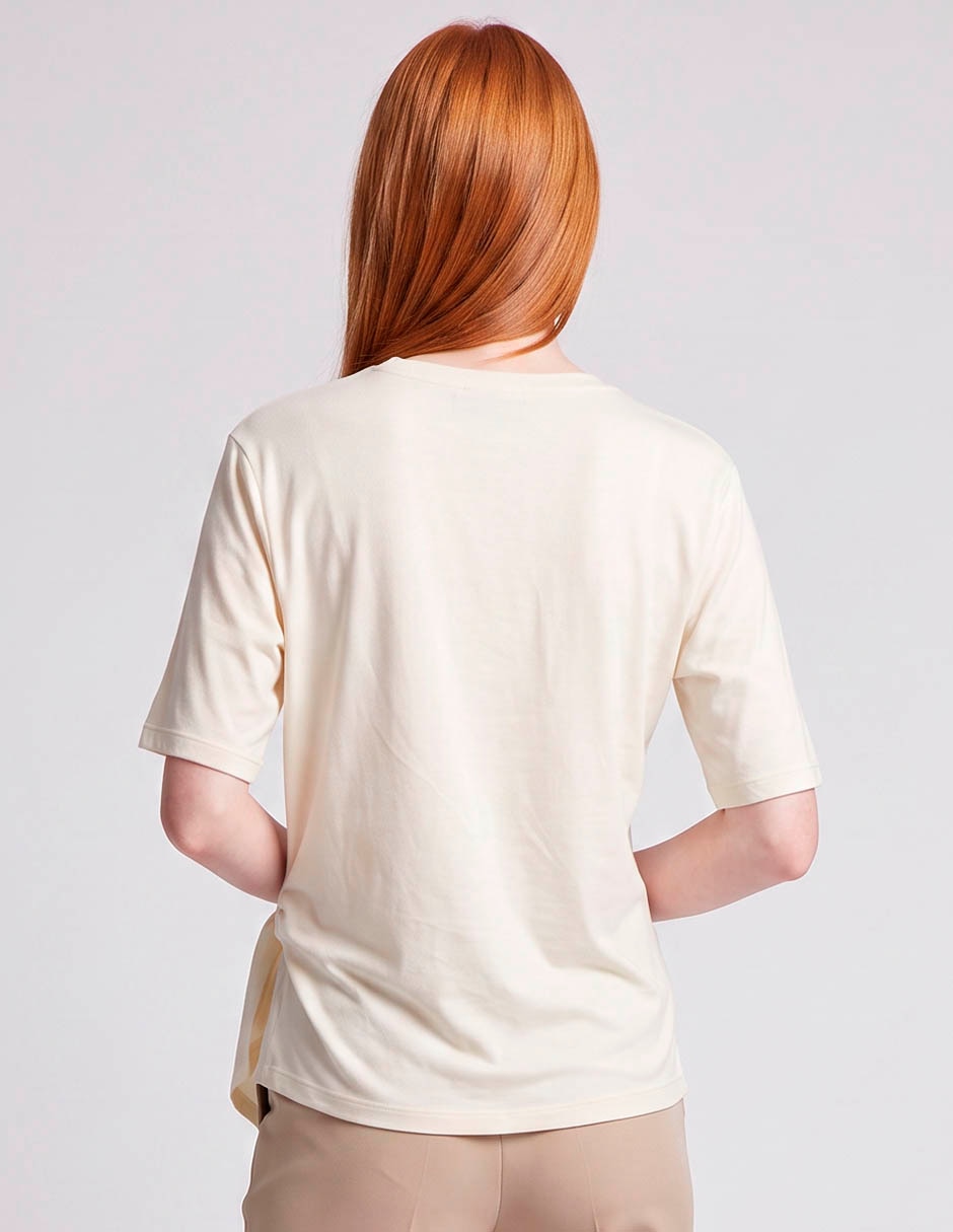 Playera manga Corta cuello redondo para mujer 2