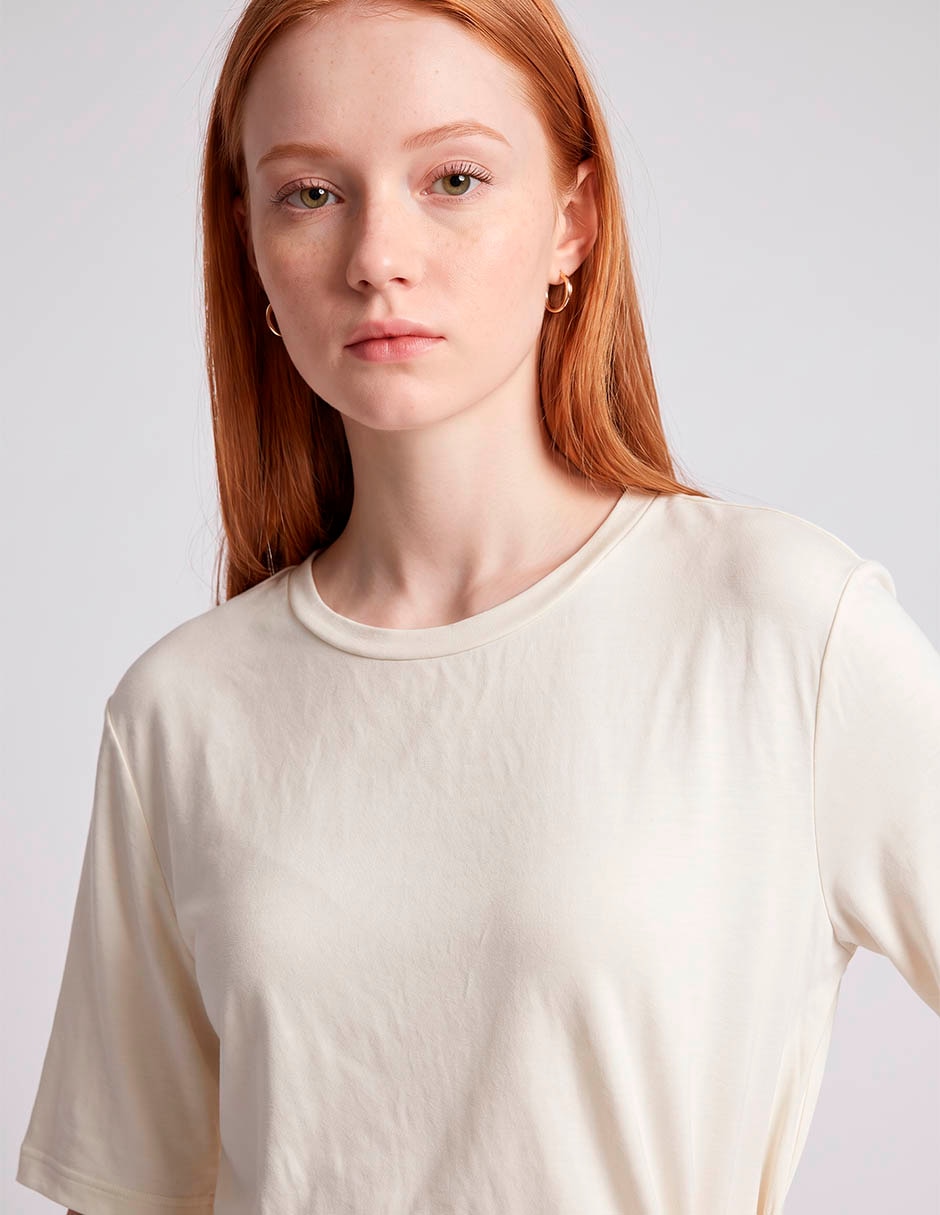 Playera manga Corta cuello redondo para mujer 3
