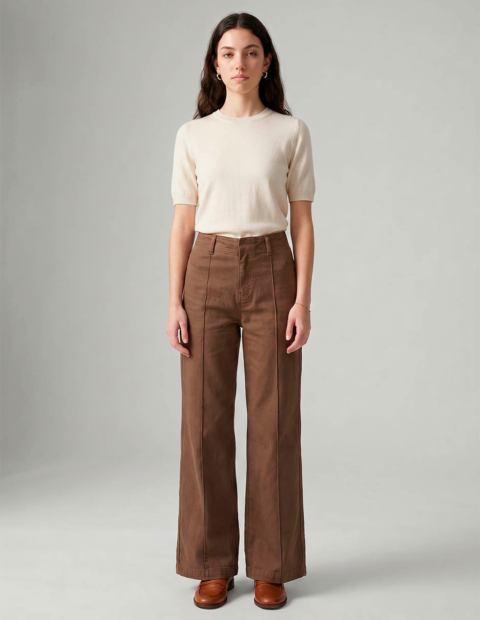 Pantalón relaxed wide leg para mujer Pantalón relaxed wide leg para mujer