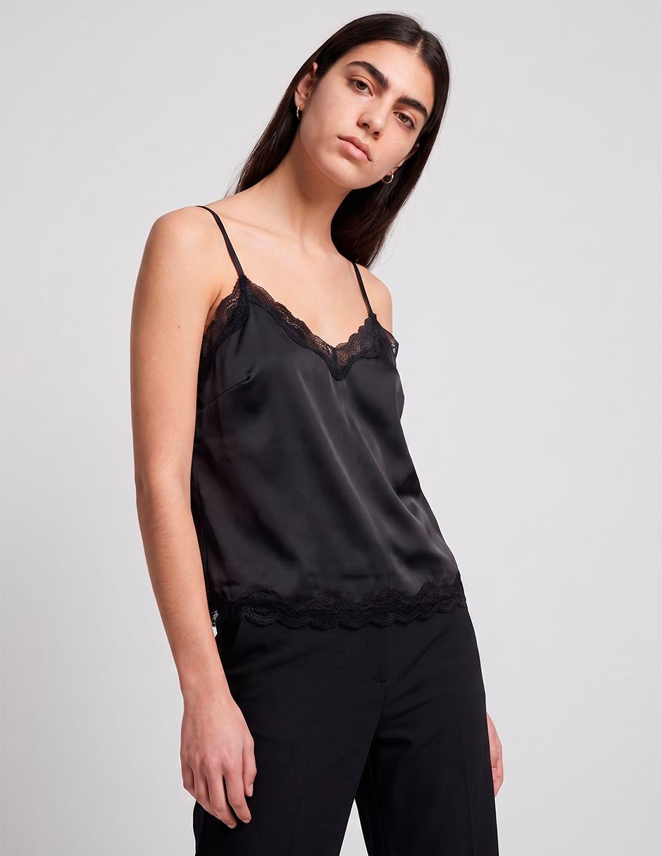 Top escote v tirante adjustable 1