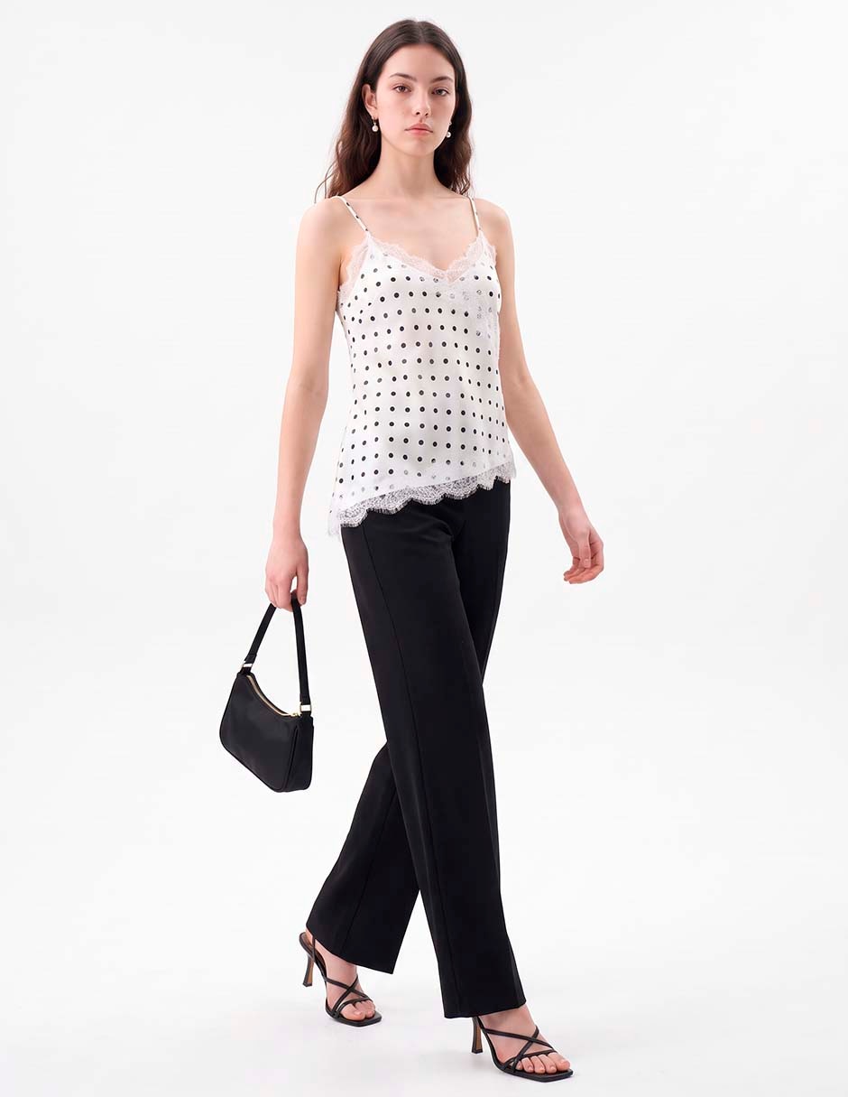 Top escote medio tirante ajustable
