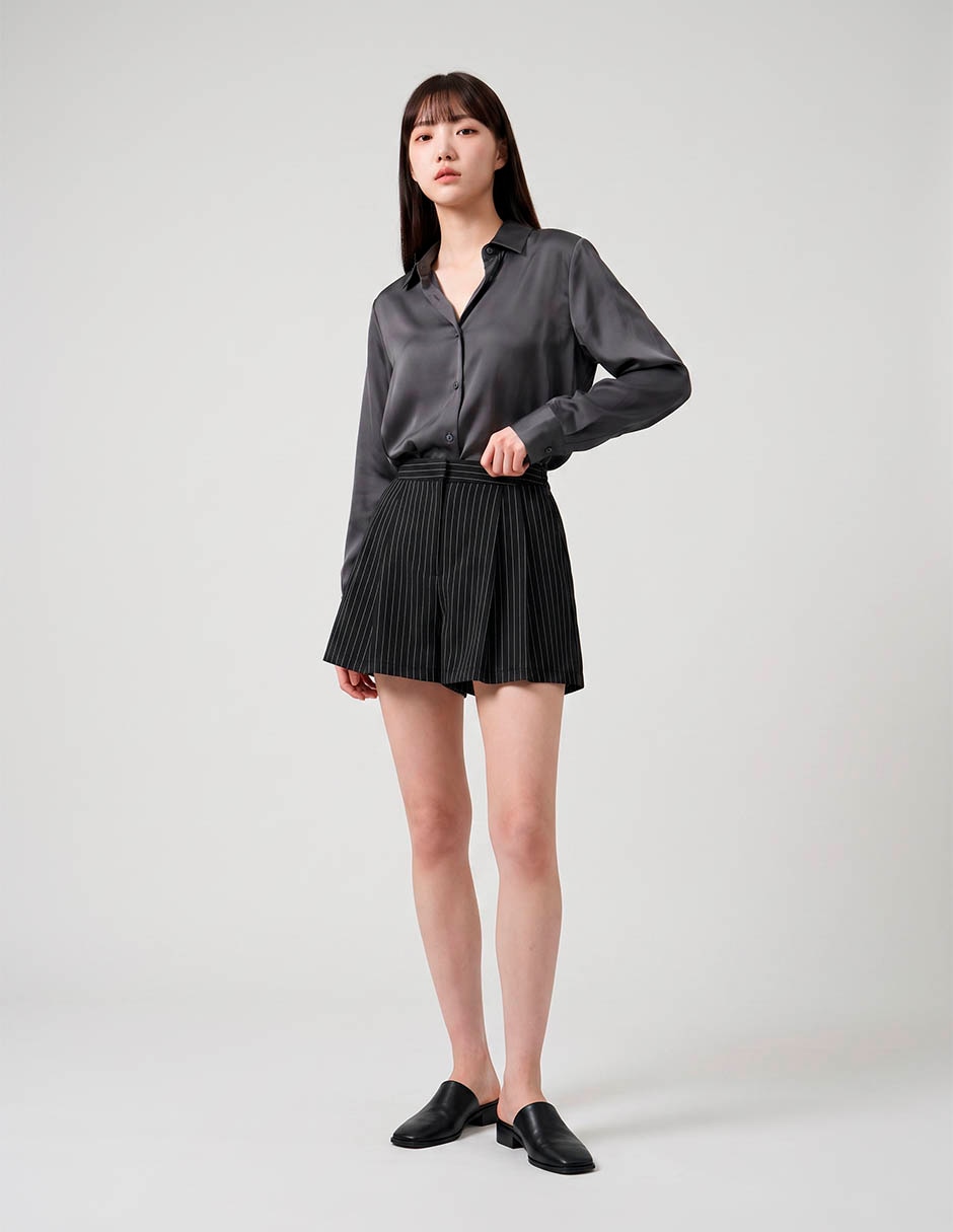 Falda short corta a la cintura para mujer Falda short corta a la cintura para mujer