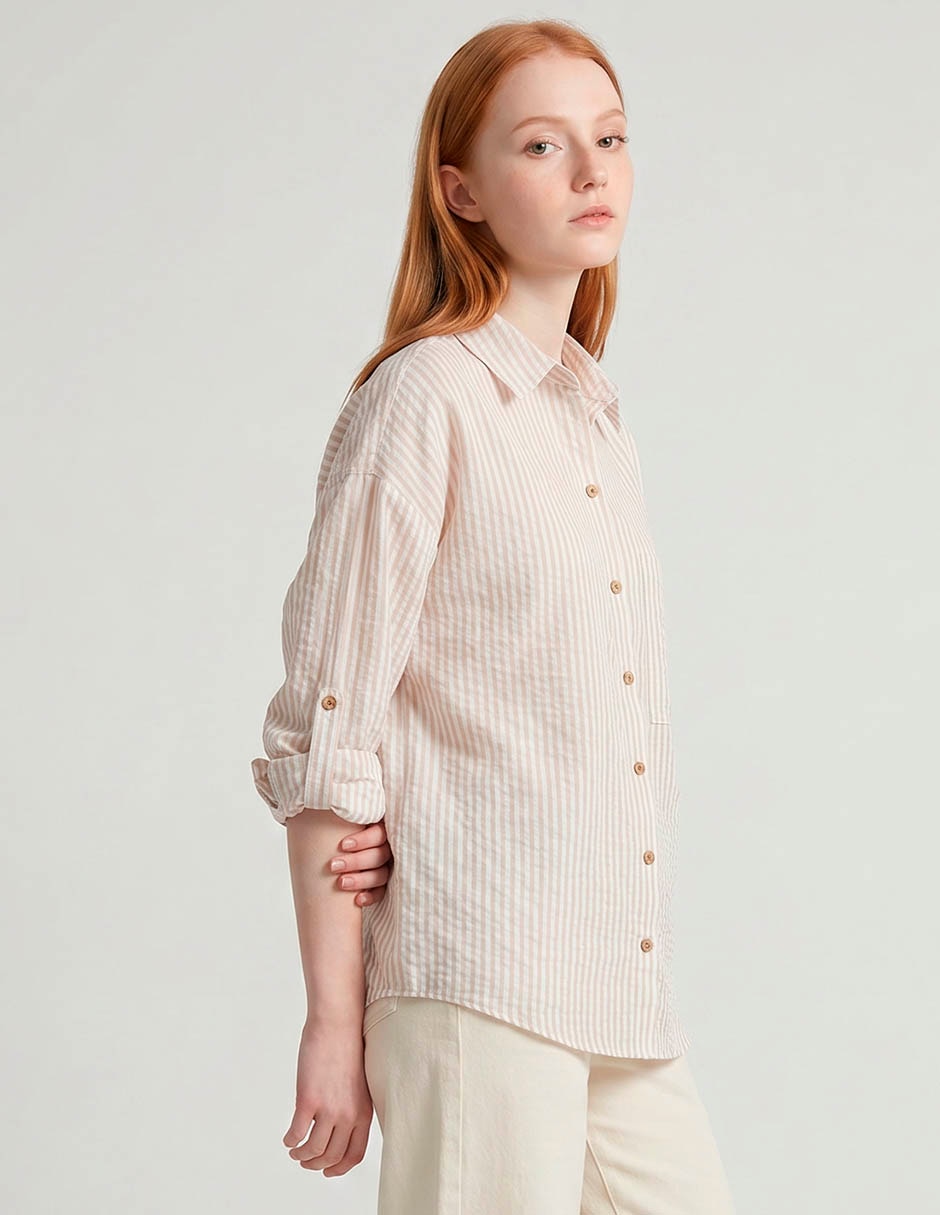 Blusa Coffee Bean manga larga para mujer