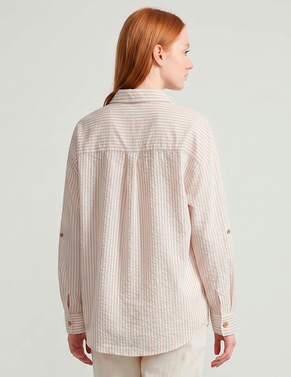 Blusa Coffee Bean manga larga para mujer