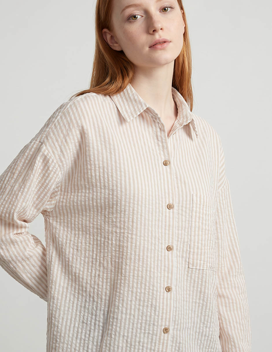 Blusa Coffee Bean manga larga para mujer