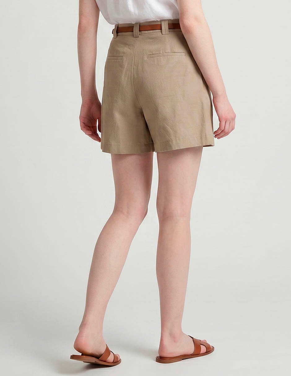 Short coffee bean de algodón para mujer