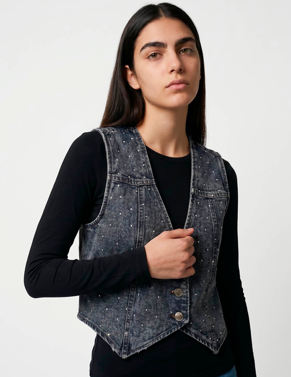 Chaleco de mezclilla para mujer Chaleco de mezclilla para mujer