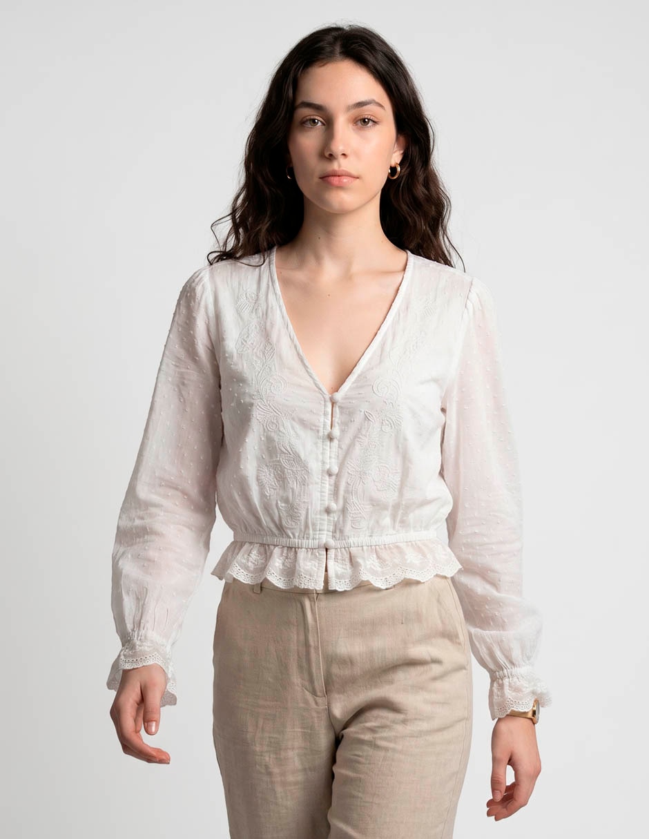 Blusa manga larga para mujer 1
